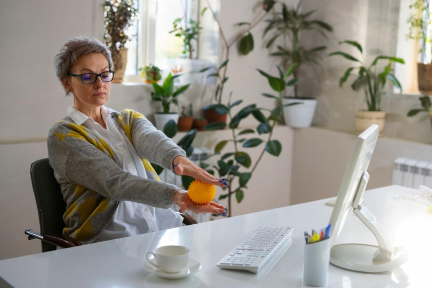 Business owner reviewing automated budget reports
